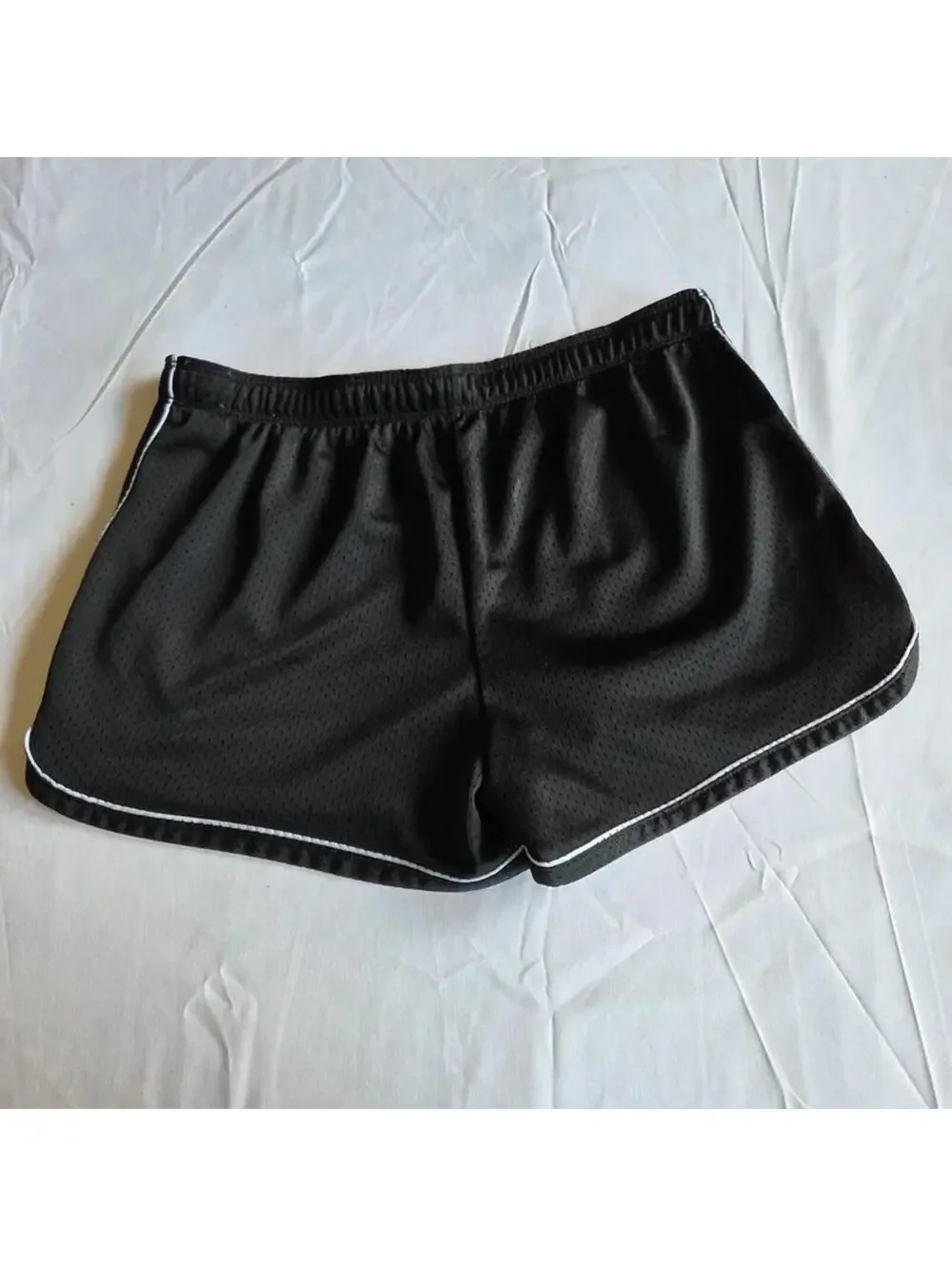 Justice Girls Size 18 Black Mesh Athletic Running Shorts Activewear #1215
